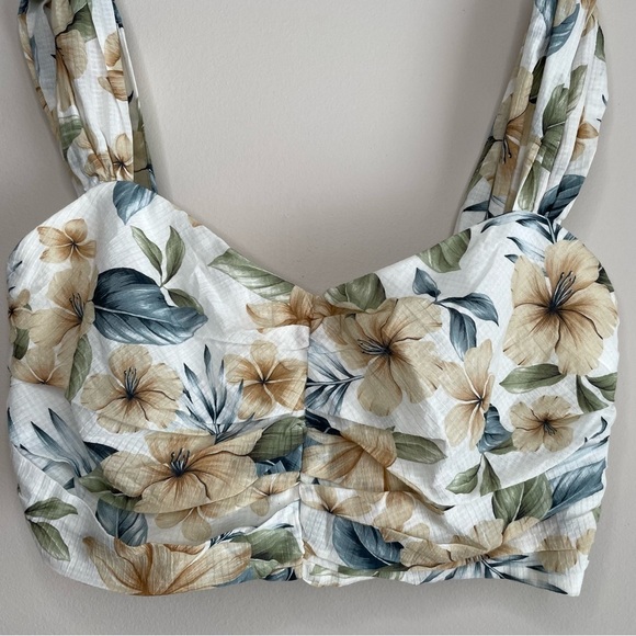 Bec + Bridge Fleurette Cropped Sweat Heart Cotton Blouse Floral Size 8 - Picture 10 of 10